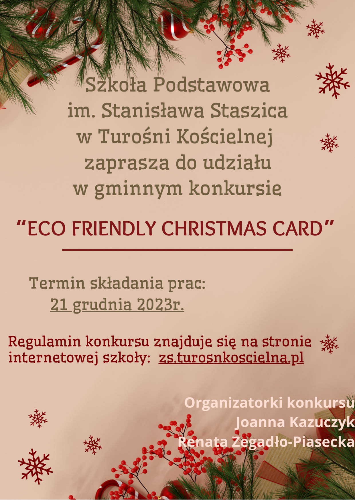 Eco friendly Christmas Card plakat konkursowy